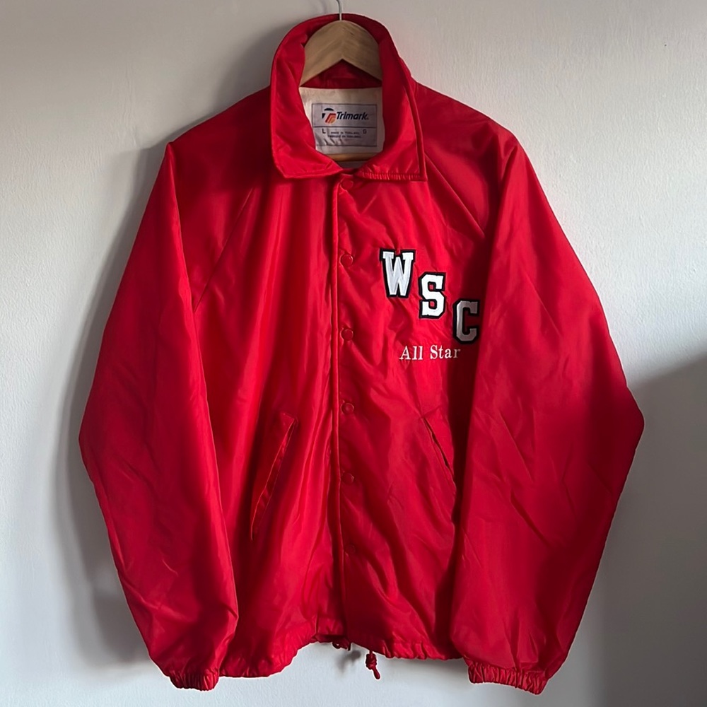 Vintage Trimark Lightweight Jacket / Embroidered All Star Patch / 90s / Large